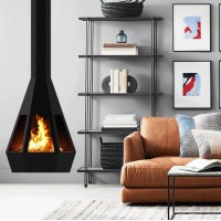 hanging wood burning stove,modern design suspended fireplace heating stove